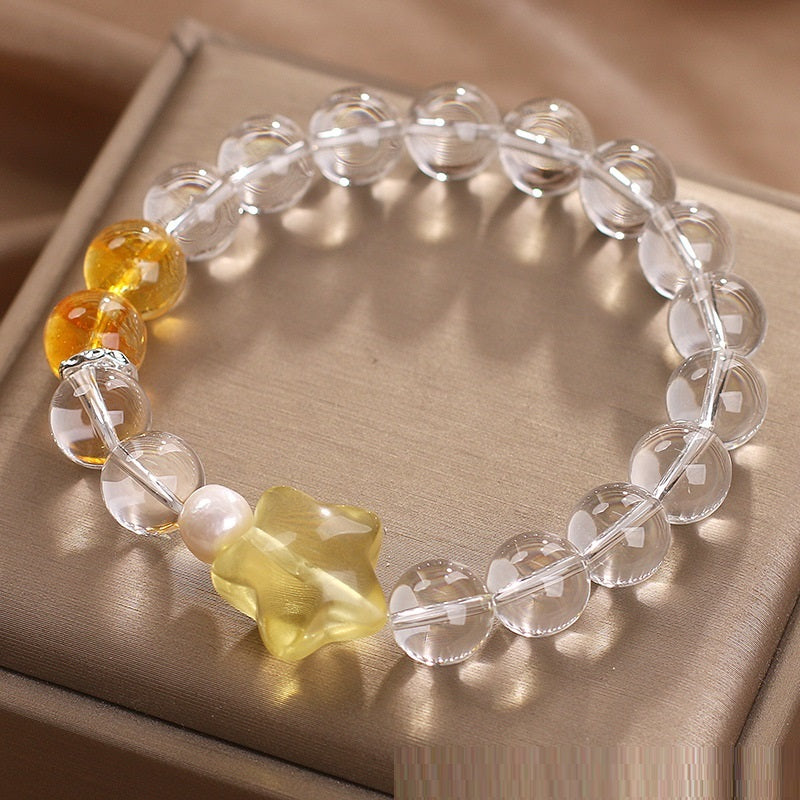 Women's Natural White Crystal Bracelet