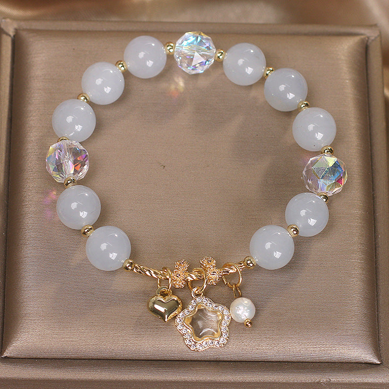 Special Interest Light Luxury Natural Stone Bracelet Women's High-grade Love