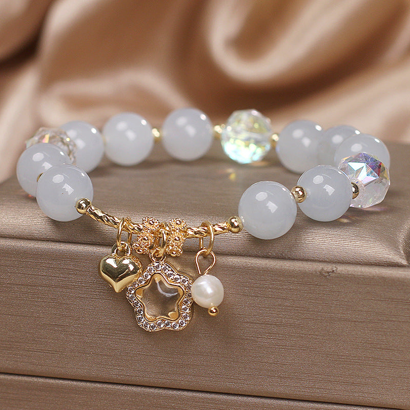 Special Interest Light Luxury Natural Stone Bracelet Women's High-grade Love