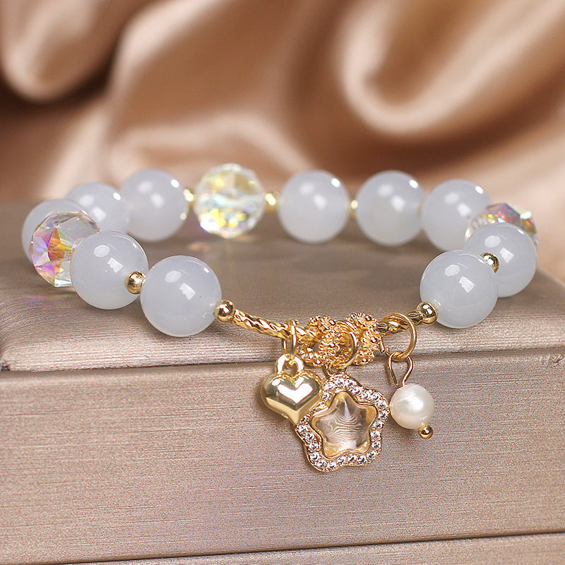 Special Interest Light Luxury Natural Stone Bracelet Women's High-grade Love
