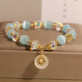 New Chinese Style Gradually Varied Pink Opal Bracelet Women's Light Luxury Small