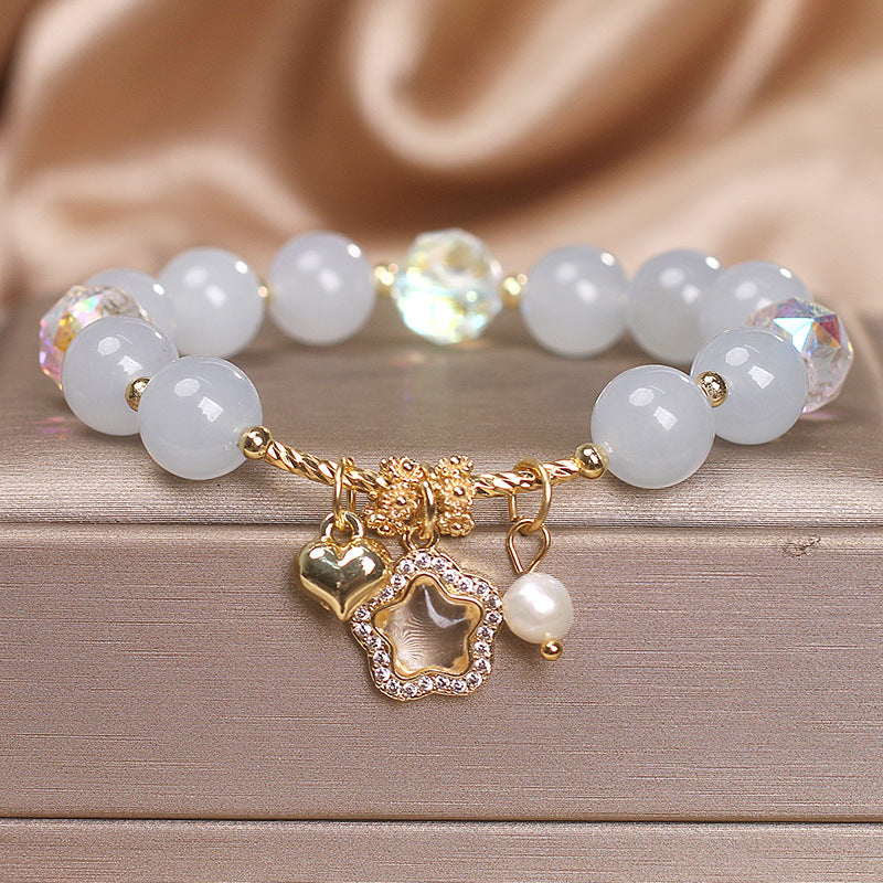 Special Interest Light Luxury Natural Stone Bracelet Women's High-grade Love