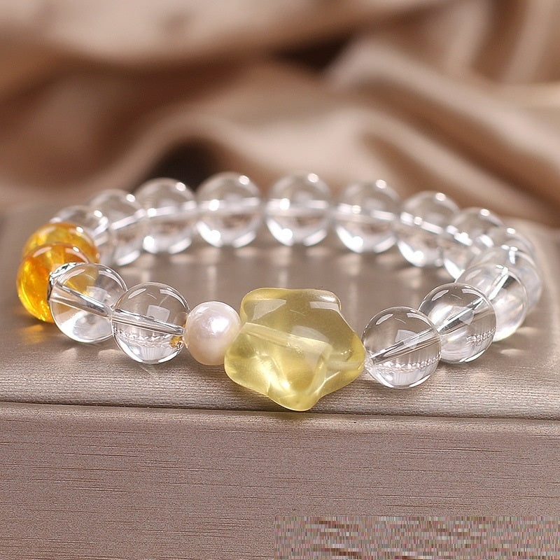 Women's Natural White Crystal Bracelet