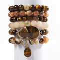 Women's Glass Beaded Stretch Stack Bracelet Set